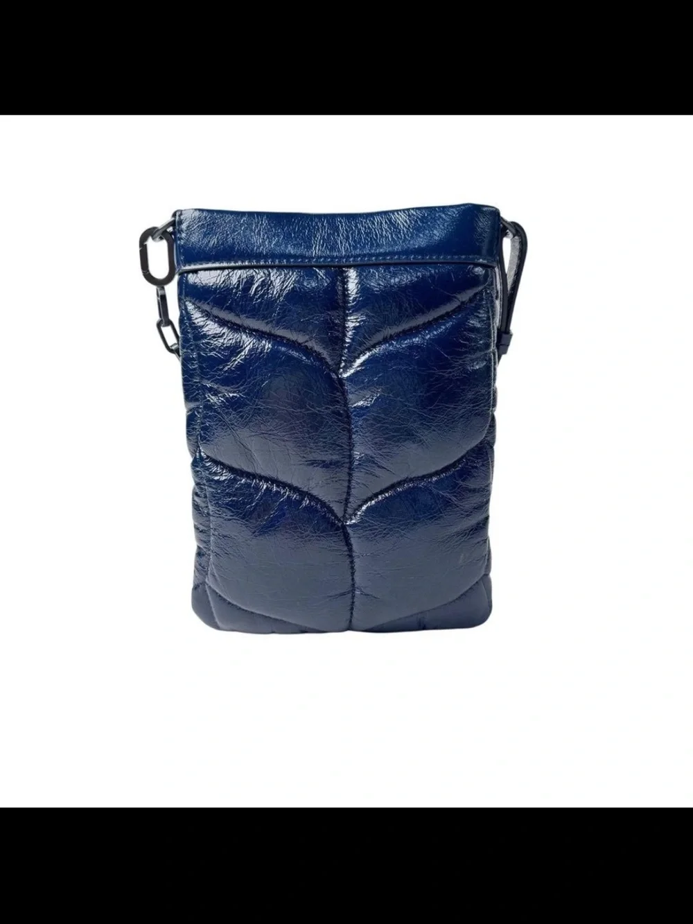 Mulberry Patent Quilted Crossbody in Navy